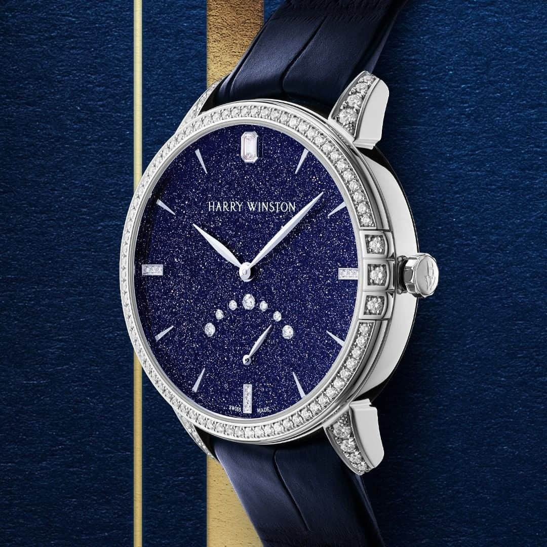 ハリー・ウィンストンさんのインスタグラム写真 - (ハリー・ウィンストンInstagram)「Lose yourself in the wonders of a starry night sky with the new Midnight #timepiece from #HarryWinston featuring a glittering blue dial in precious aventurine.」5月24日 19時30分 - harrywinston