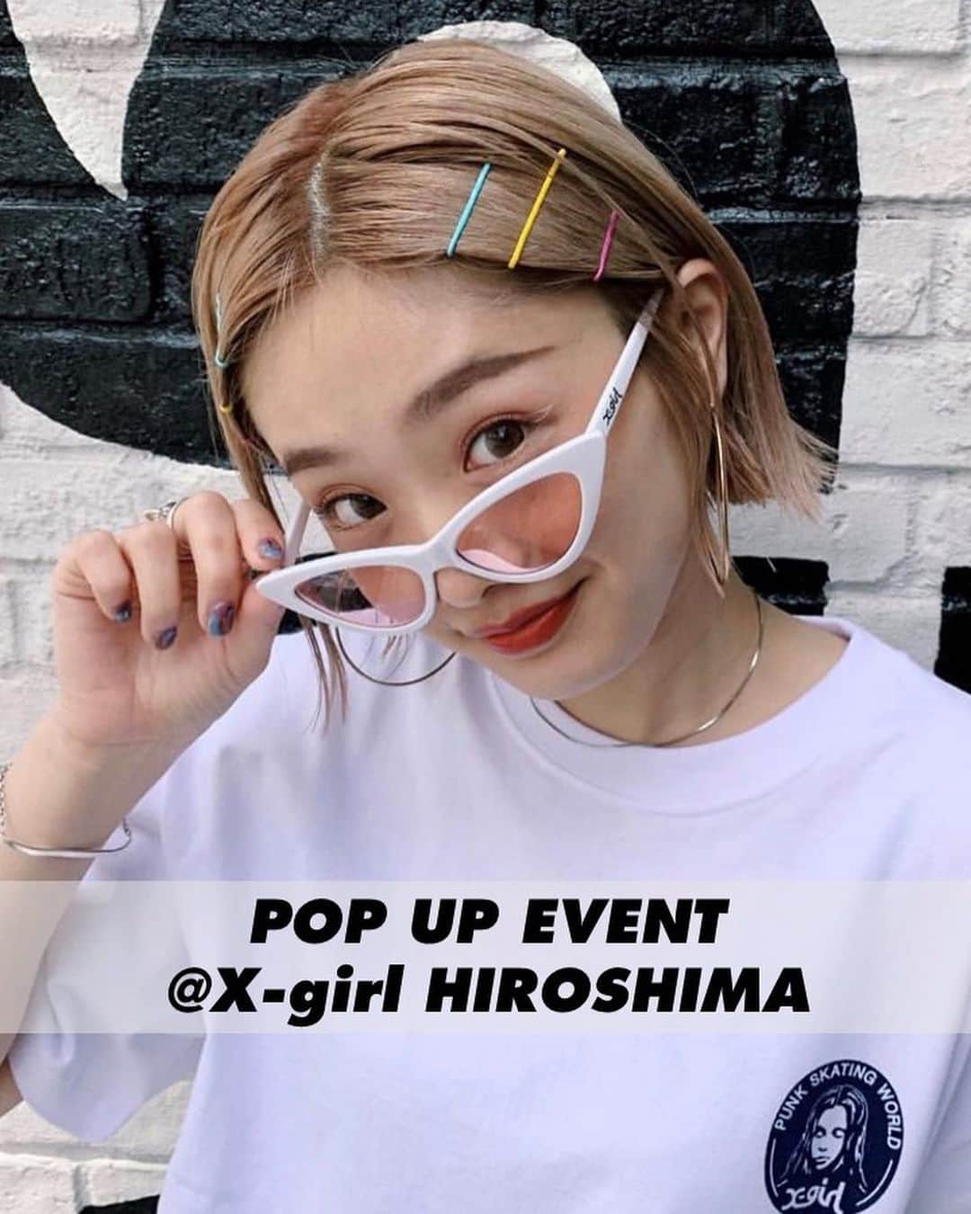 XGIRL_ootdさんのインスタグラム写真 - (XGIRL_ootdInstagram)「X-girl HIROSHIMA POP UP EVENT🍀  広島パルコ25周年を記念して、5月25日(土)、5月26日(日)の2日間、X-girl広島店にて、ビーズ エンターテイメントのスタッフとしても活躍する 三井 晴加 @miiharuka が、ご来店いただいたお客様のコーディネートをご提案させていただきます。 ・ また、上記期間中にX-girl広島スタッフより接客を受けてい頂いたお客様には、先着でX-girlのステッカーをプレゼントします。この機会に是非、X-girl広島店にご来店下さい。皆様のご来店スタッフ一同お待ちしております。 ・ X-girl 広島 730-0035 広島県広島市中区本通10-1 広島PARCO 本館 8F  #xgirl #xgirljp #hiroshimaparco」5月24日 11時52分 - xgirl_ootd