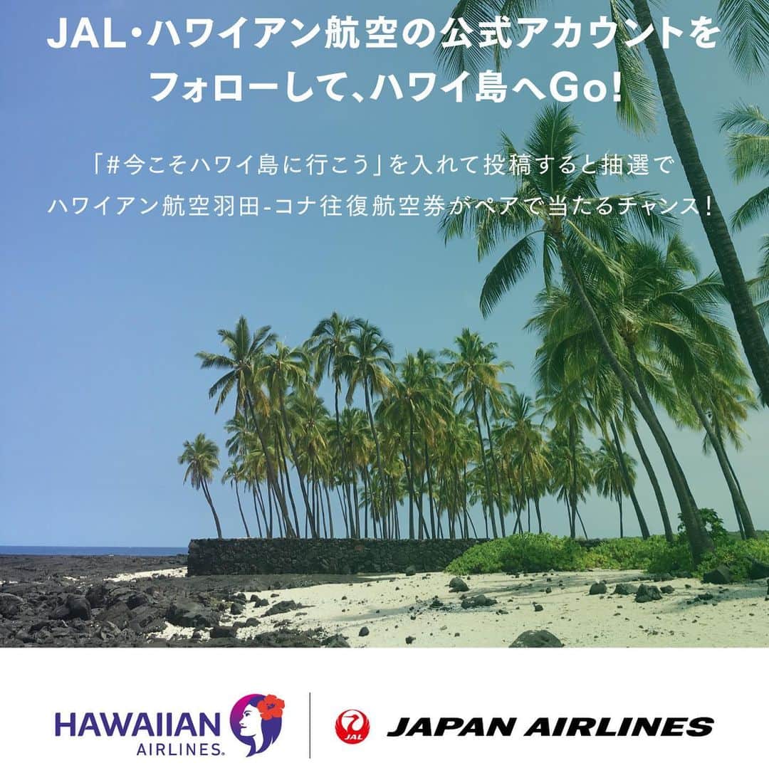 ハワイアン航空さんのインスタグラム写真 - (ハワイアン航空Instagram)「🌴ALOHA TOKYO 2019🌴  ハワイアン航空は今年も#アロハトーキョー に出展します！ 今年は@japanairlines_jal との共同ブースでさらにパワーアップ。ブースではオリジナルロゴグッズがあたる抽選会や客室乗務員との写真撮影ができますよ🤙 5/31-6/2の間、「今こそハワイ島に、行こう。」キャンペーンを実施。ご参加いただいた方の中から抽選でペア一組様にハワイアン航空で行く羽田ーコナ往復航空券をプレゼント😎 皆様、お待ちしておりま～す❣  ALOHA TOKYO 2019 5/31（金）-6/2（日）10:00-20:00 恵比寿ガーデンプレイス 入場無料 詳しくはプロフィールをチェック🤙🏼」5月24日 12時04分 - hawaiianairlinesjp