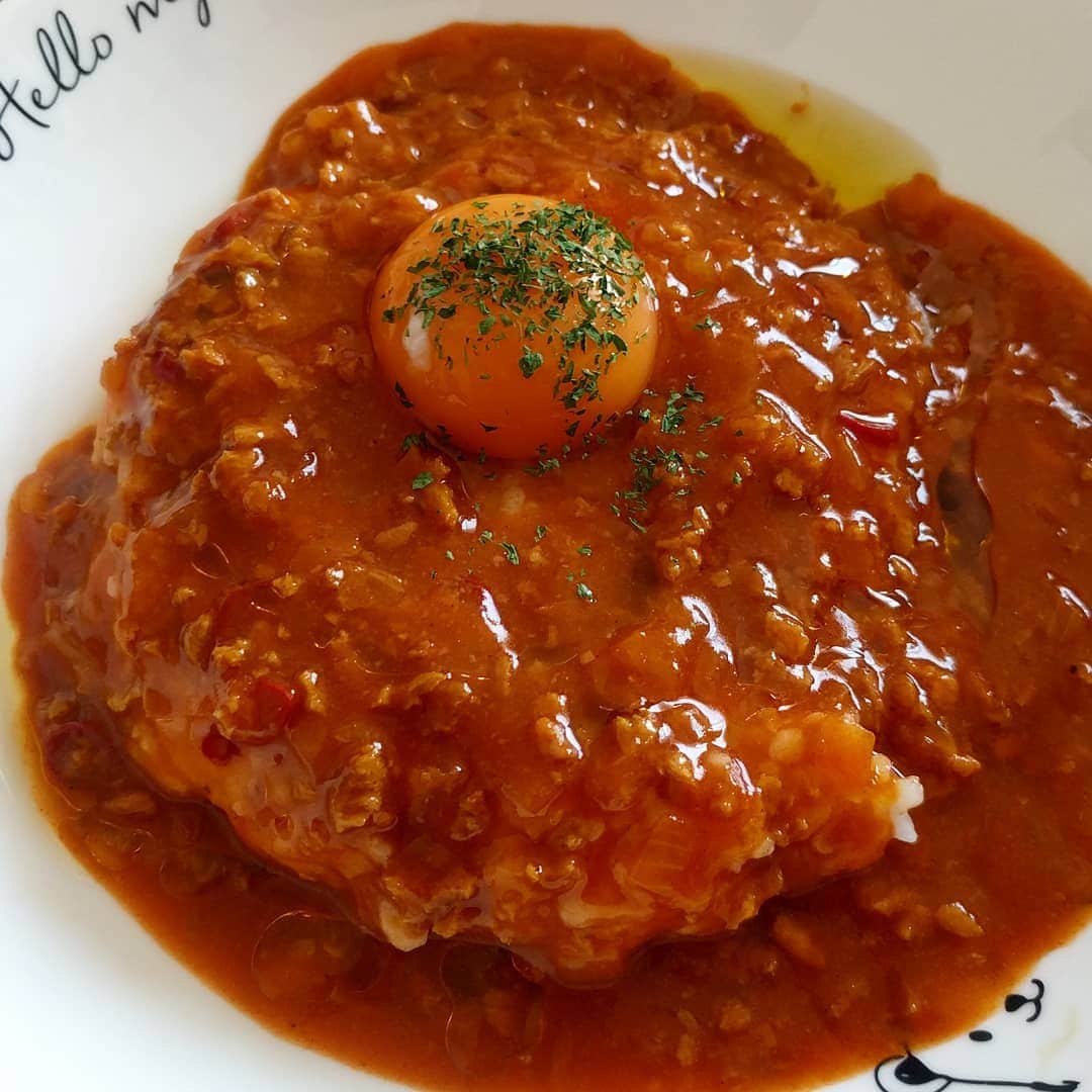 のインスタグラム：「辛めのキーマカレー完成🔥  #キーマカレー」