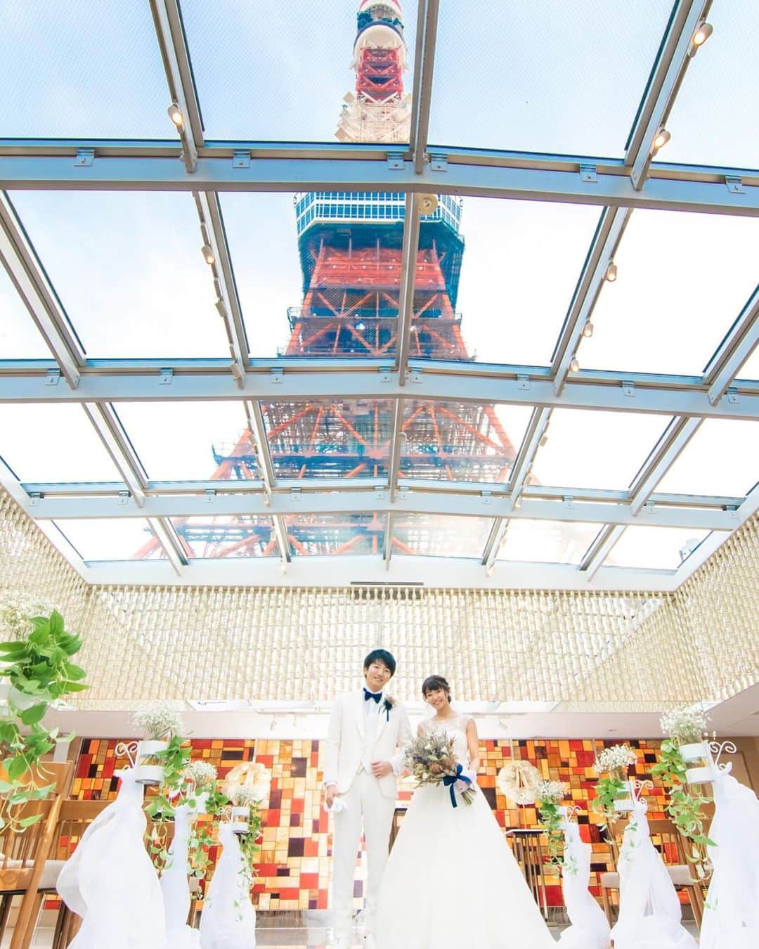 東京タワーの麓の結婚式のグルメインスタ