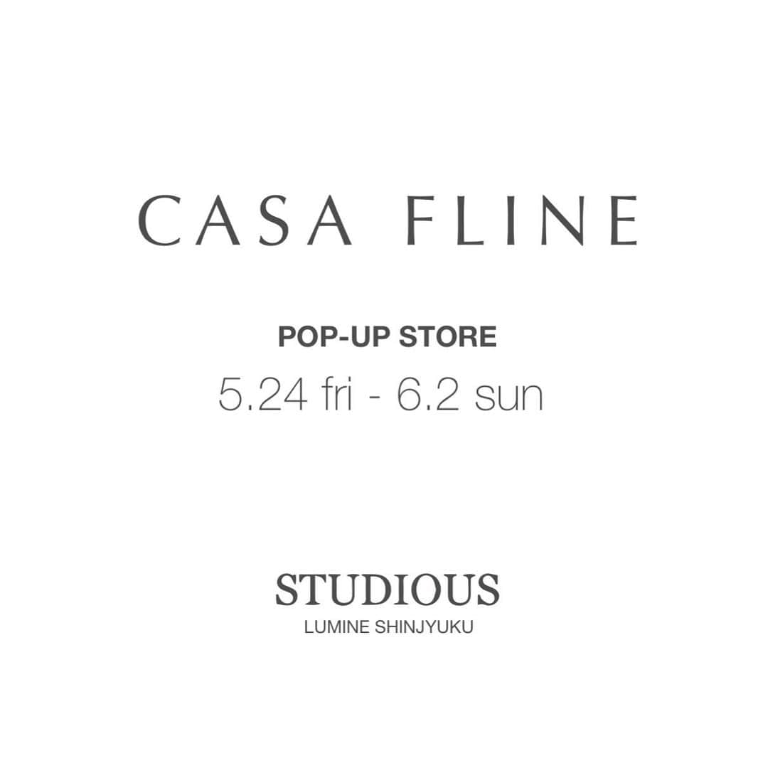 CASA FLINEさんのインスタグラム写真 - (CASA FLINEInstagram)「【news】﻿ ﻿ POP UP SHOP 開催﻿﻿ 5.24FRI - 6.2SUN﻿ SUTUDIOUS  WOMENS SHINJUKU﻿﻿ ﻿ LUMINE2  2F﻿ ﻿﻿ 皆さまのご来店をお待ちしております。﻿﻿ ﻿﻿ ﻿﻿ ﻿﻿ #casafline #sustainable #craftmanship #ethical  #sustainablefashion  #upcycle #reuse#sustainablemodefashion  #handmade﻿﻿﻿ #organic ﻿ ﻿ ﻿ ﻿ ﻿」5月24日 20時26分 - casa_fline