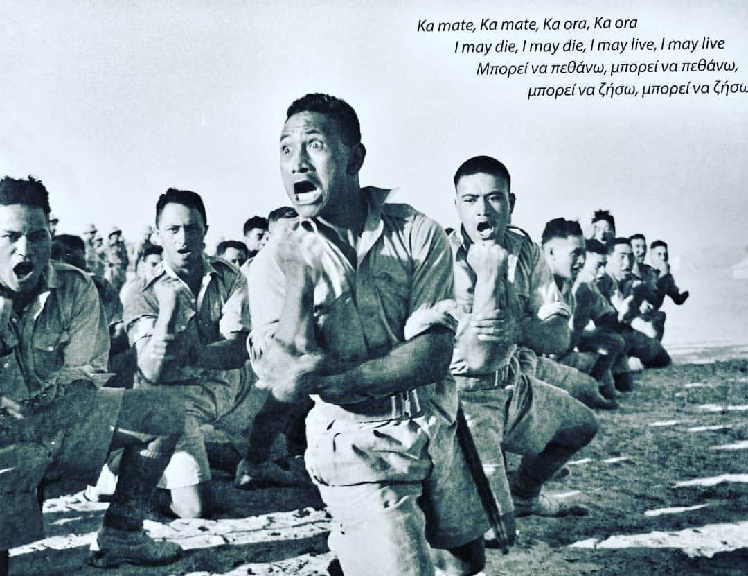 マヌー・ベネットさんのインスタグラム写真 - (マヌー・ベネットInstagram)「Members of The Maori Battalion performing the haka. This photo was taken just after The Battle Of Crete as these young Maori men prepare to leave Egypt for the Battle Of Monte Cassino. Many of this group would not survive performing acts of extreme bravery & so becoming war heroes within legend. #maoribattalion #battleofcrete #battleof42ndstreet #battleofmontecassino」5月24日 18時26分 - manubennett
