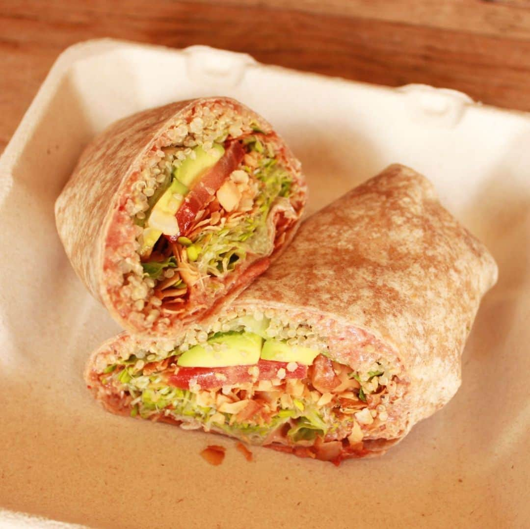 Peace Cafeさんのインスタグラム写真 - (Peace CafeInstagram)「All of our menu can be wrapped like a burrito!! 🌯(+$1.5) You can add either brown rice, quinoa or greens for free! “BLT Sandwich”🥪 Smoked coconut chips, Lettuce, Tomato, Avocado, Sprouts and Homemade aioli ・ ・ ・ #BLT #burrito #vegansandwich #happy  #peacecafehawaii #peacecafe #peaceful  #vegan #vegancafe #veganfood #veganeats #govegan #homemade #diet #health #healthyfood #hawaii #oahu #honolulu #ピースカフェ #ピースカフェハワイ #ヴィーガン#ヴィーガンフード #ホームメイド #ヴィーガンカフェ #ヘルシーカフェ #ハワイ #ホノルル #BLTサンド #ヴィーガンサンドイッチ」5月25日 4時41分 - peacecafehawaii