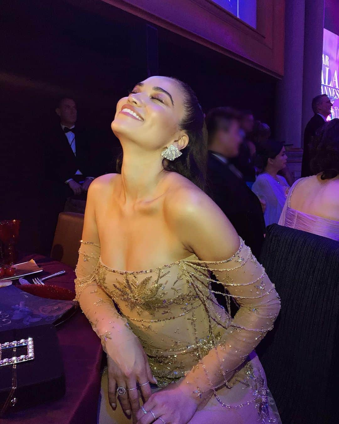 シャニーナ・シャイクのインスタグラム：「Last night was fun @amfar Cannes ✨🖤」