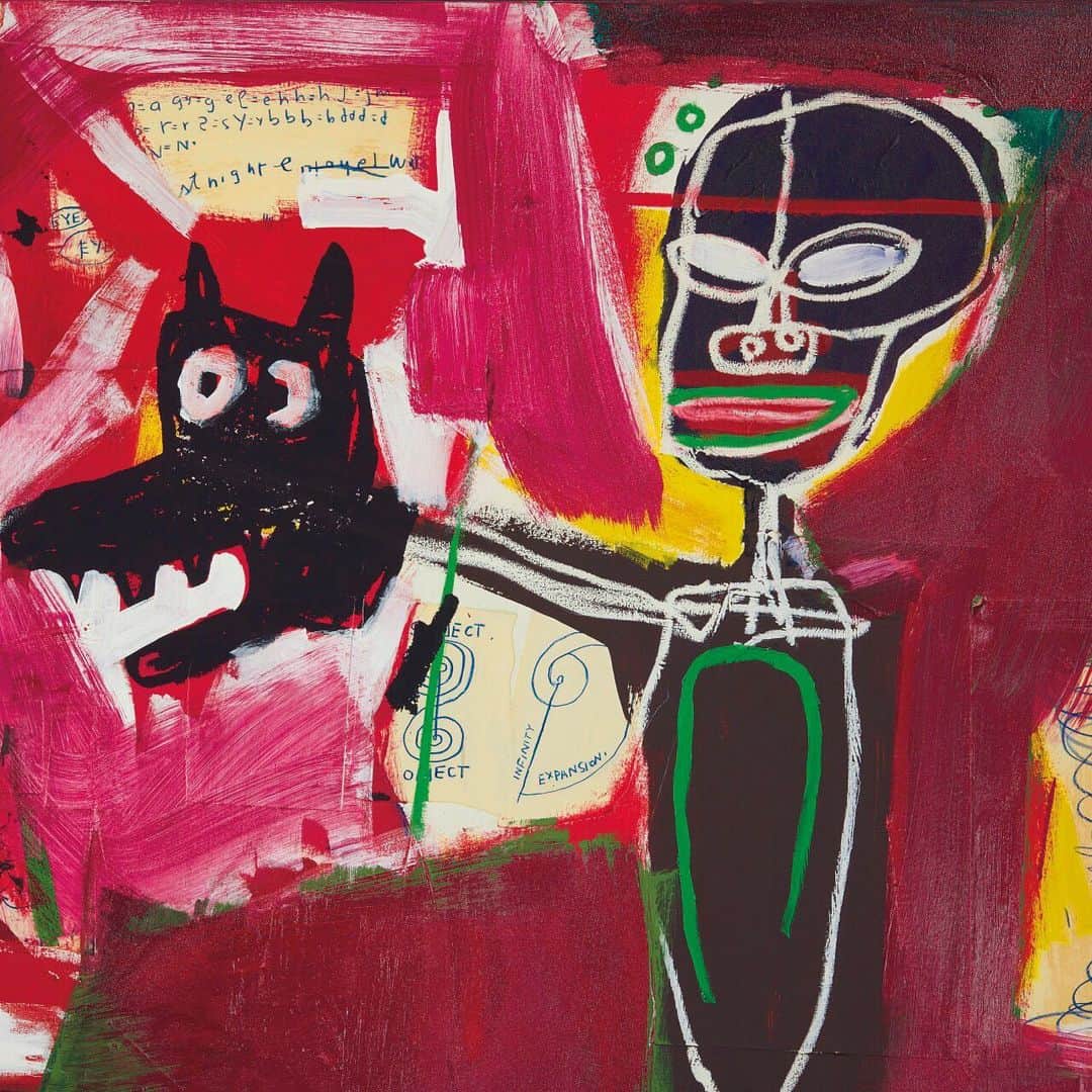 クリスティーズさんのインスタグラム写真 - (クリスティーズInstagram)「Jean-Michel Basquiat's 'Sabado por la Noche', an electrifying canvas alive with figurative and abstract elements, is a highlight of our upcoming Post-War and Contemporary Art Evening Auction in London.⠀ .⠀ See this work and many more highlights at the Hong Kong Convention & Exhibition Centre from 24–27 May.⠀ .⠀ Jean-Michel Basquiat (1960-1988), 'Sabado por la Noche (Saturday Night)', 1984. Acrylic, silkscreen and paper collage on canvas, 76¾ x 88 in. (195 x 223.5 cm.)⠀ .⠀ Post-War and Contemporary Art Evening Auction – 25 June at Christie's London.⠀ .⠀ #art #artist #artwork #basquiat #jeanmichelbasquiat #contemporaryart #painting」5月24日 22時46分 - christiesinc