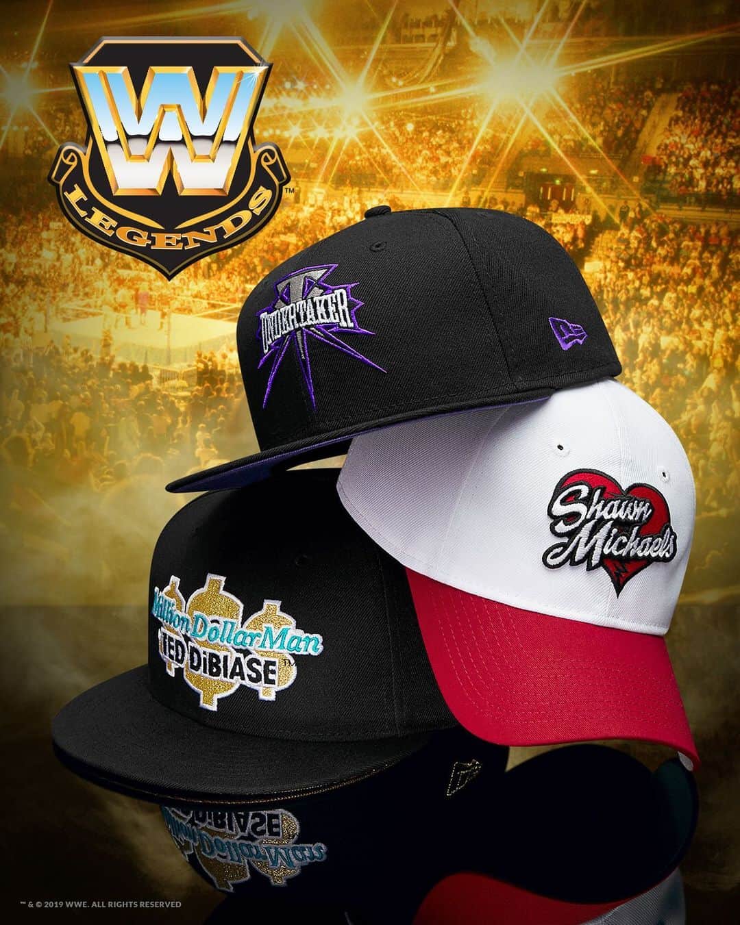 ニューエラ・キャップのインスタグラム：「The Legends are back. Shop the latest @WWE Collection at neweracap.com」