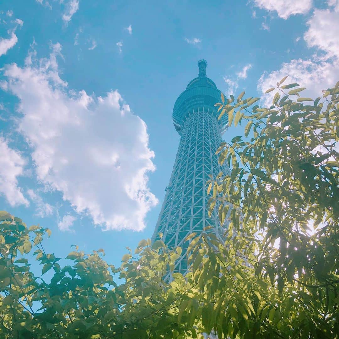 皆方由衣さんのインスタグラム写真 - (皆方由衣Instagram)「初めて一番上まで 登りました。  お家とか川とか プラモデルみたいに ちっちゃく見えて 新鮮な気持ちになりました☺️ #スカイツリー #skytree  キティちゃん かわいかった🥰」5月24日 23時12分 - yuiminakata