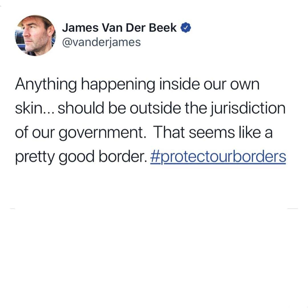 ジェームズ・ヴァン・ダー・ビークさんのインスタグラム写真 - (ジェームズ・ヴァン・ダー・ビークInstagram)「Some abortion opponents sincerely believe life begins at conception.  They believe abortion is murder.  And no one can say with absolute certainty whether that belief is right or wrong.... Which is why we can’t legislate religious beliefs.  The ethical argument here is complex, and the only thing I know for sure is that I have no right to tell anyone how to think or what to choose.  For all the women out there fighting for sovereignty over your own body... I support you.」5月25日 1時18分 - vanderjames