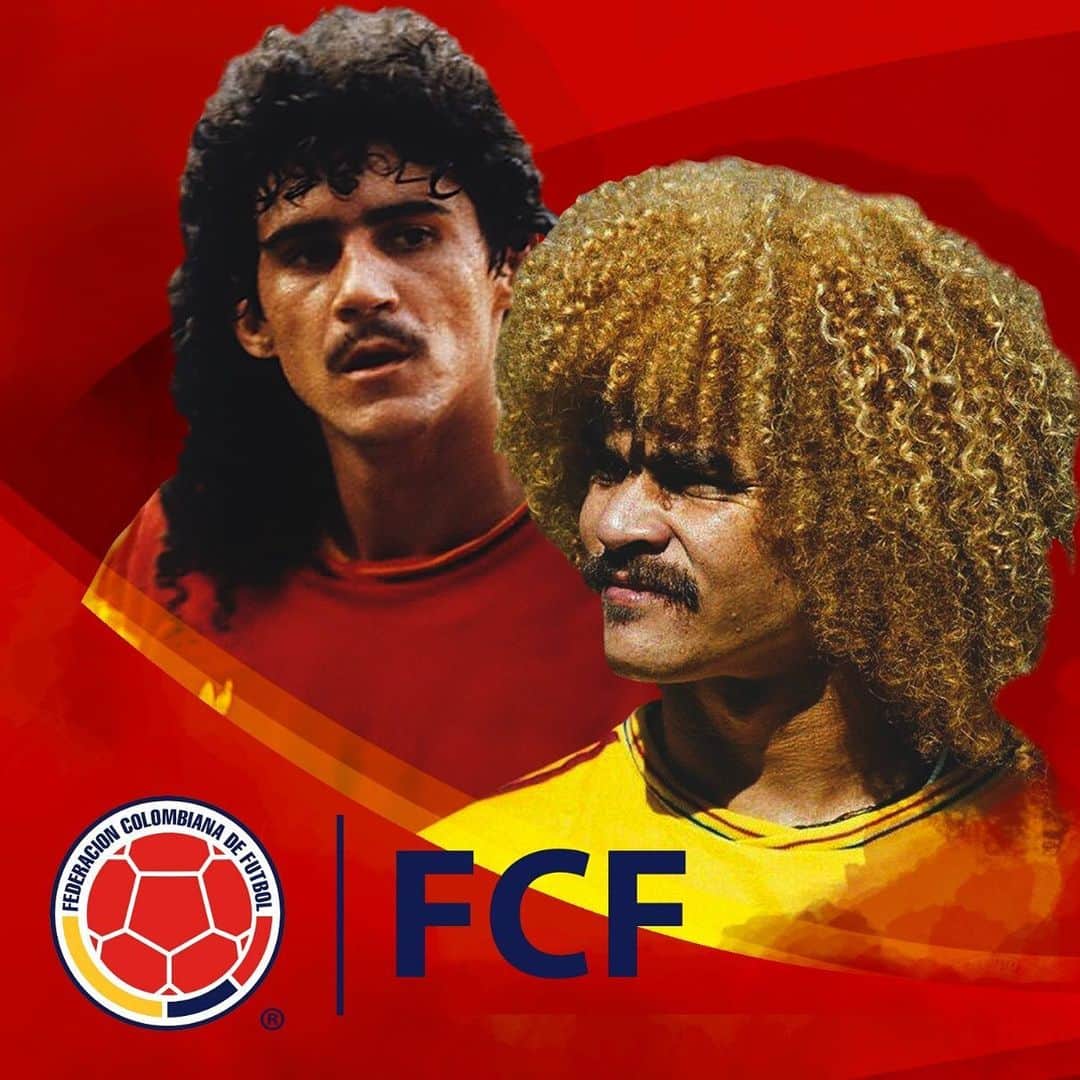 サッカー コロンビア代表チームのインスタグラム：「Leonel Álvarez y @pibevalderramap, con 27 partidos cada uno, son los dos jugadores que más han vestido la camisa de la @FCFSeleccionCol en @copaamerica. #DatosFCF ‬」