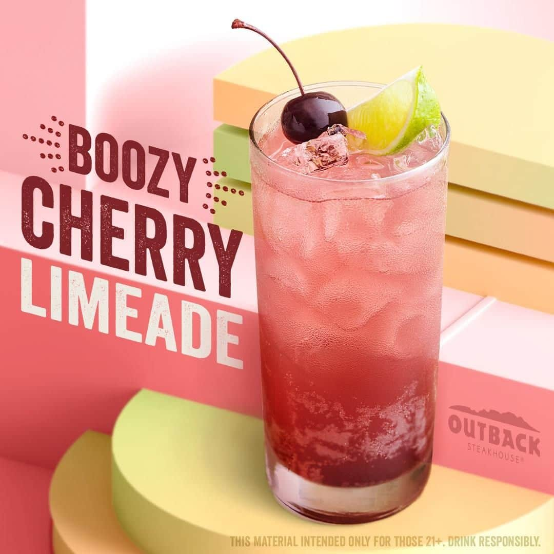 Outback Steakhouseさんのインスタグラム写真 - (Outback SteakhouseInstagram)「Enjoy summer at Outback with the NEW Boozy Cherry Limeade. #BCL」5月25日 2時00分 - outback