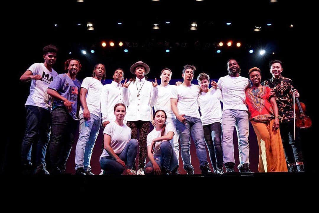 Lil Buckのインスタグラム：「Last night was officially THE most memorable night of my life. Extremely proud of everyone you see in this photo. ALL of our voices were heard, our stories and lives felt, our passion and love for dance and each other was contagious throughout the whole theater. Thank you to @cap_ucla  for having us and all who came to support the show. Shout out to my brother/partner @jonboogz THE GOAT @rsanders182 & @jasonyangviolin. Shout to our amazing cast & whole production team who made this possible @sozoartists  WHAT ARE WE DOIN’?, WAKING PEOPLE UP!, HOW ARE WE DOIN IT?!, CHANGING THE STANDARD, WHATS OUR WHY?! OPENING EYES‼️ 🥂 Photo by @randmvisionphoto」