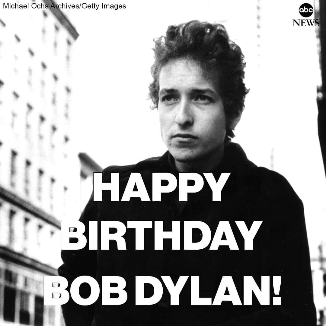 ABC Newsさんのインスタグラム写真 - (ABC NewsInstagram)「Happy 78th birthday, Bob Dylan! 🎸 #happybirthday #birthday #bobdylan #dylan #music #folk #protestsongs」5月25日 3時26分 - abcnews