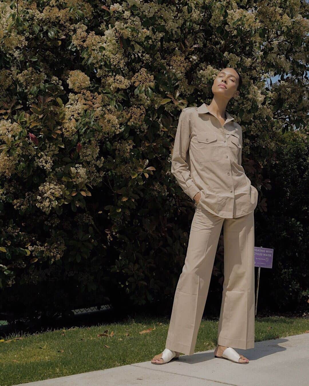 のインスタグラム：「Meet @tylynnnguyen, our latest style inspiration on Life in BW. On the site this week we speak with TyLynn about motherhood, her lingerie line, her can’t-live-without-it beauty item and much more. // TyLynn wears the Ivan Shirt Jacket and Landon Pants」