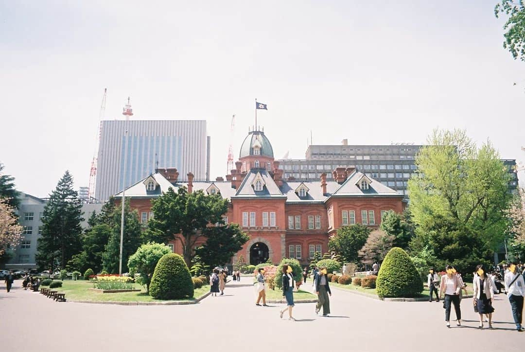 森高愛さんのインスタグラム写真 - (森高愛Instagram)「北海道庁旧本庁舎 . 🌷と🌸の季節に行けたので、 至る所に咲いていて綺麗だった〜。 1年に2回も桜が見れるなんて思っていなかったので得した気分☺︎ . #film #北海道庁旧本庁舎」5月25日 13時28分 - ai_moritaka_official