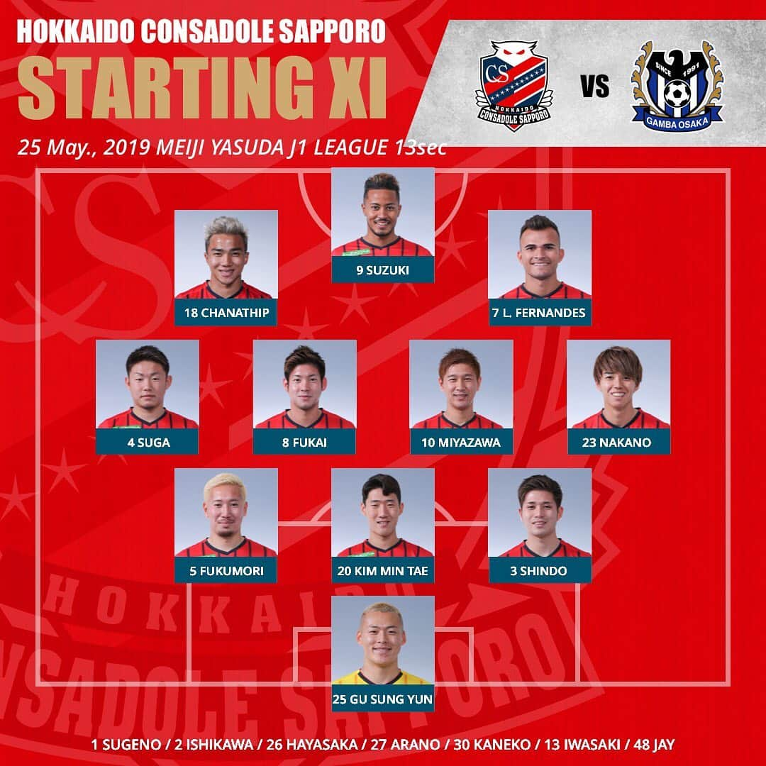 コンサドーレ札幌さんのインスタグラム写真 - (コンサドーレ札幌Instagram)「STARTING ELEVEN!! #consadole #コンサドーレ #Jリーグ　#JLEAGUE #football #soccer #supporter #サポーター #soccerphotography #soccertime #北海道　#HOKKAIDO #札幌　#SAPPORO #札幌ドーム　#sapporodome #stadium #spogram」5月25日 14時22分 - hokkaido_consadole_sapporo