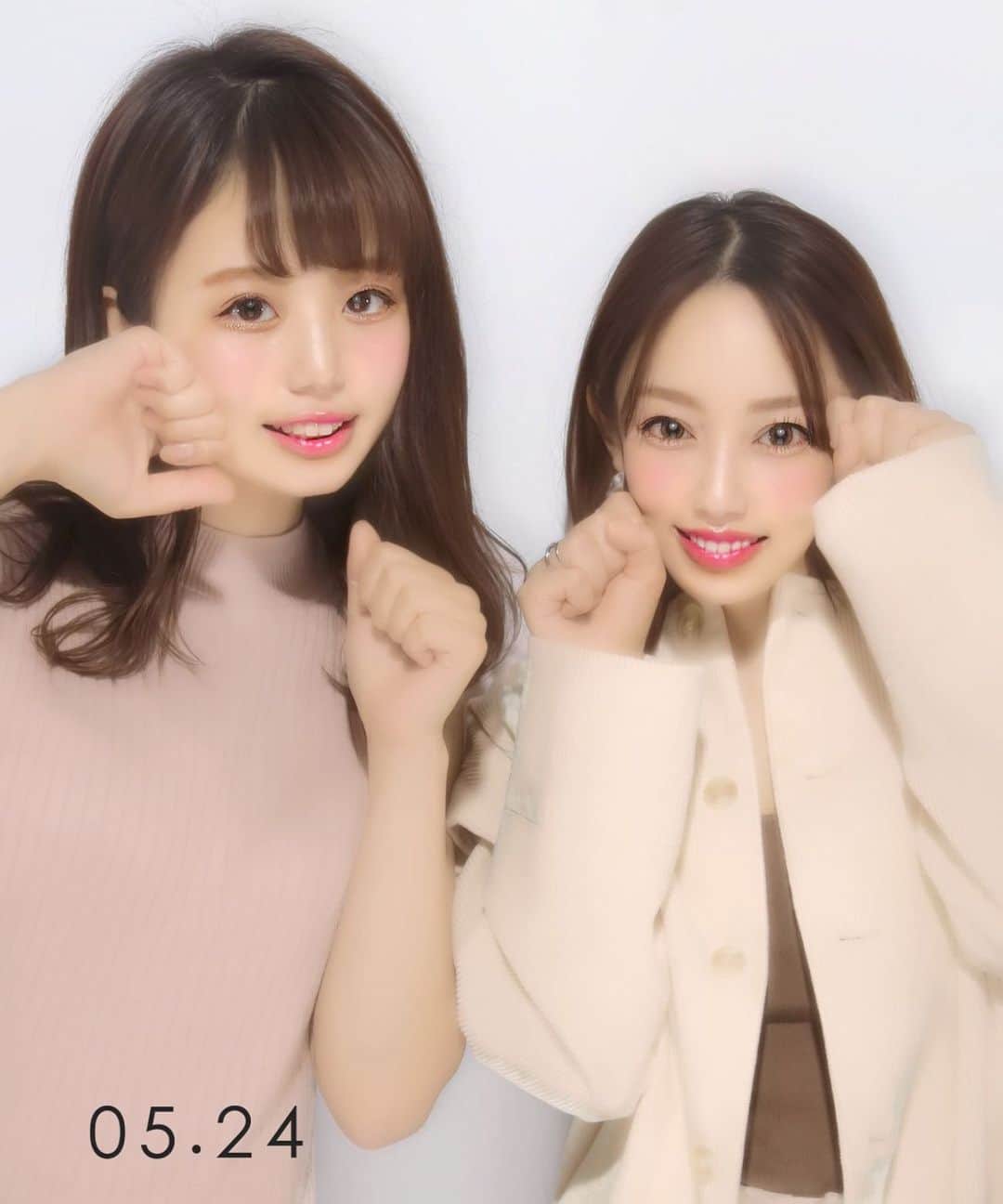 室加奈子のインスタグラム：「昨日仲良しの友達と何年かぶりのプリクラ撮ったねん🕺🏼#にゃんにゃん #プリクラ」