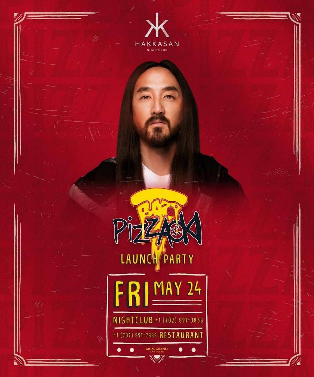 スティーヴ・アオキさんのインスタグラム写真 - (スティーヴ・アオキInstagram)「Tonight I am throwing the biggest pizza party of the year at @hakkasanlv !! We will be celebrating the launch of my new @pizzaoki location in Las Vegas! Come hungry 🍕🍕🍕」5月25日 9時27分 - steveaoki