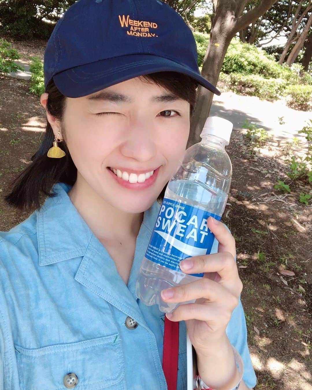 馬渕史香のインスタグラム：「こんな日は  #ポカリのまなきゃ」