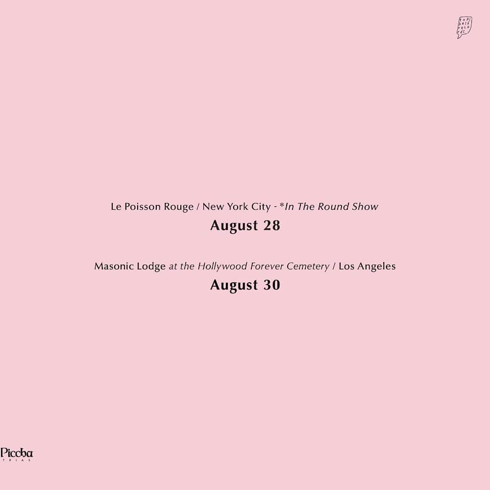 山嵜廣和さんのインスタグラム写真 - (山嵜廣和Instagram)「We are extremely excited to announce that we'll be going back over to the states in August!  8/28  NYC @ Le Poisson Rouge (In the Round)  https://tinyurl.com/y4jn9vlu  8/30  LA @ Masonic Lodge at the Hollywood Forever Cemetery https://tinyurl.com/y3z7kxur」5月25日 12時44分 - yamayamawo