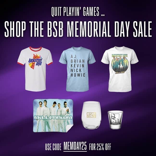backstreetboysさんのインスタグラム写真 - (backstreetboysInstagram)「Get the BSB look, on sale! Shop the merch store at 25% off with the code MEMDAY25 this weekend only. ➡️ https://store.backstreetboys.com/」5月26日 0時00分 - backstreetboys