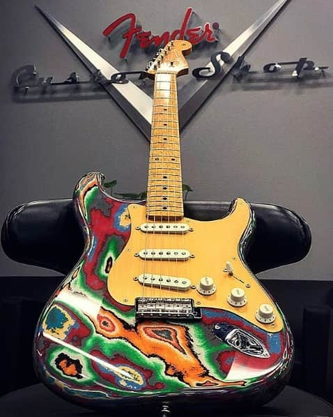 Fender Guitarさんのインスタグラム写真 - (Fender GuitarInstagram)「Check out this wild Jawbreaker Stratocaster, built by @dwilson_fender at @fendercustomshop. What would you name it if it were yours?」5月26日 0時06分 - fender