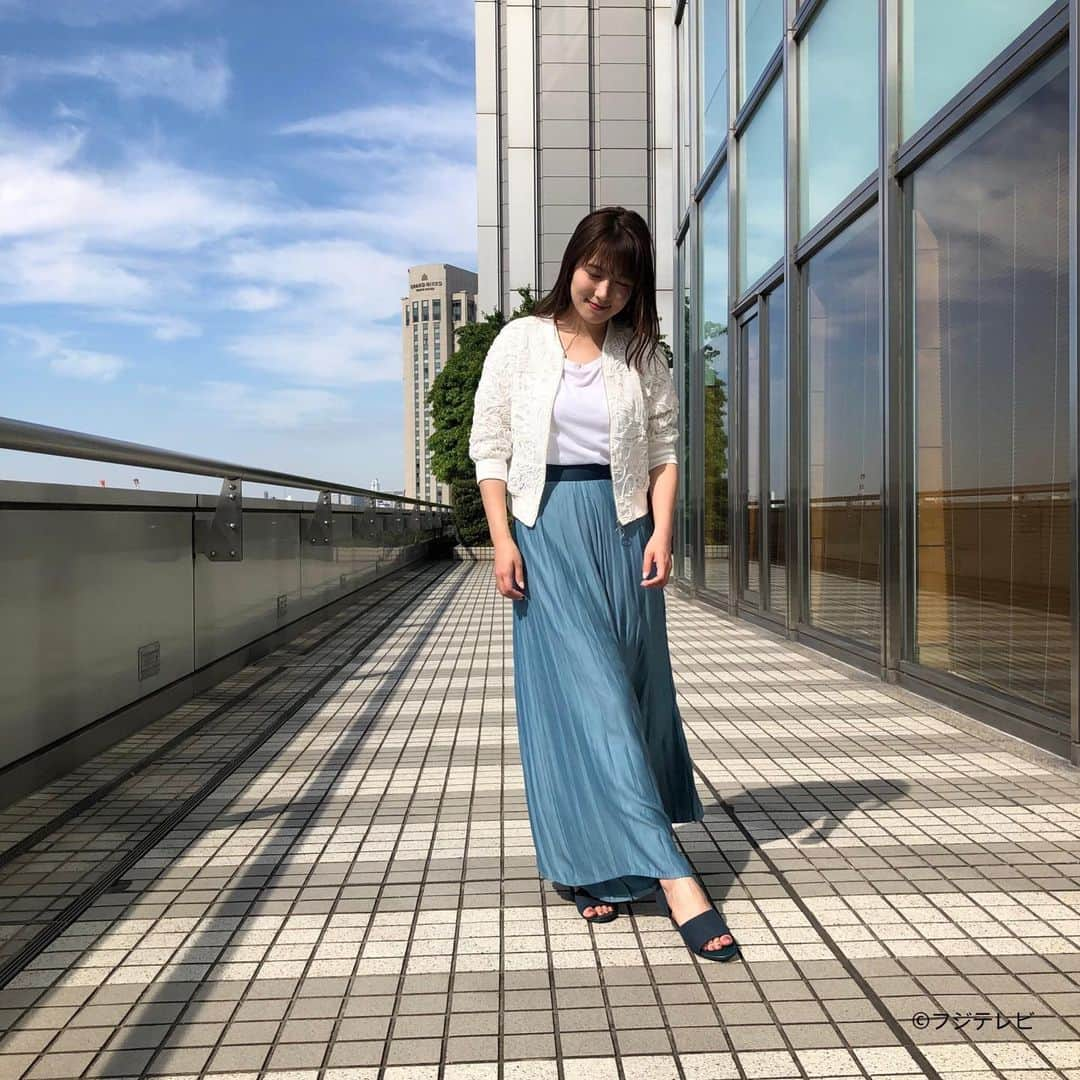 フジテレビ「めざましテレビ」さんのインスタグラム写真 - (フジテレビ「めざましテレビ」Instagram)「5月21日（火）きょう何着て行く？ ・ ファッション雑誌CanCamとコラボしたお天気コーナー「きょう何着て行く？」 阿部華也子ちゃんの毎日のコーデを紹介♪ ・ 【きょうのコーデ】 ジャケット→#AndCouture 1万2000円 Tシャツ→#ECLIN 4000円 パンツ→#ECLIN 1万円 靴→#GU 1990円 ピアス→#グロッセグラッセ 1万2000円 ・ 【コーデのポイント】 定番の立体的なレース素材で女性らしくアップデートすれば 定番のブルゾンコーデもひと味違った見え方に👀✨ プリーツスカートのように見える ワイドパンツを合わせれば 大人フェミニンな着こなしが完成します💃🏻 ・ #めざましテレビ #きょう何着て行く？ #阿部華也子 #今日のコーデ#コーデ #CanCam #今日のファッション#ootd #きょう何着て行く？は月〜金朝6時22分ごろ放送！」5月25日 15時27分 - mezamashi.tv