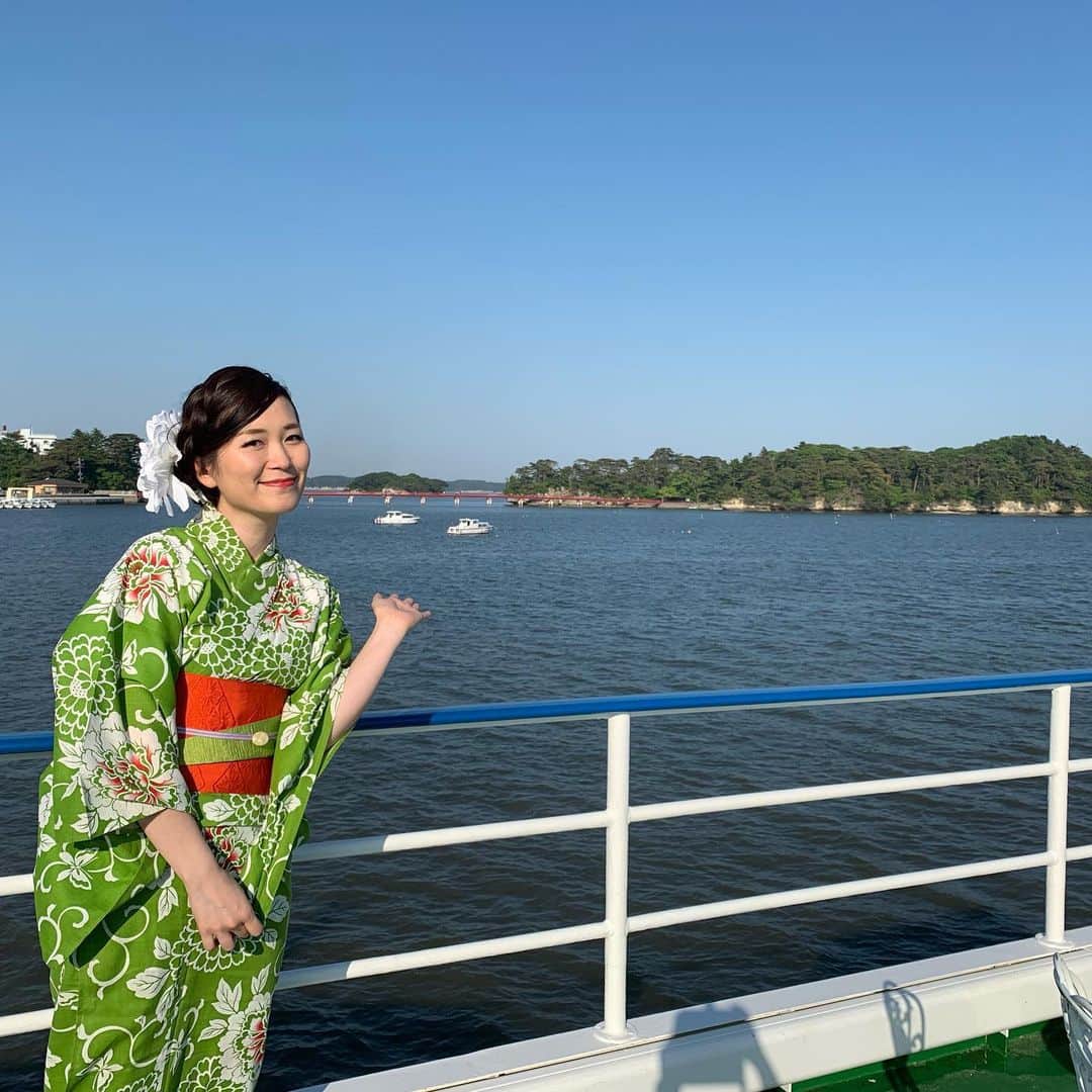 ティーナ・カリーナのインスタグラム：「今日は松島パークフェスティバル前夜祭😊✨ 18時に松島湾クルーズ出港します〜🛳 #松島 #松島パークフェスティバル2019 #前夜祭」