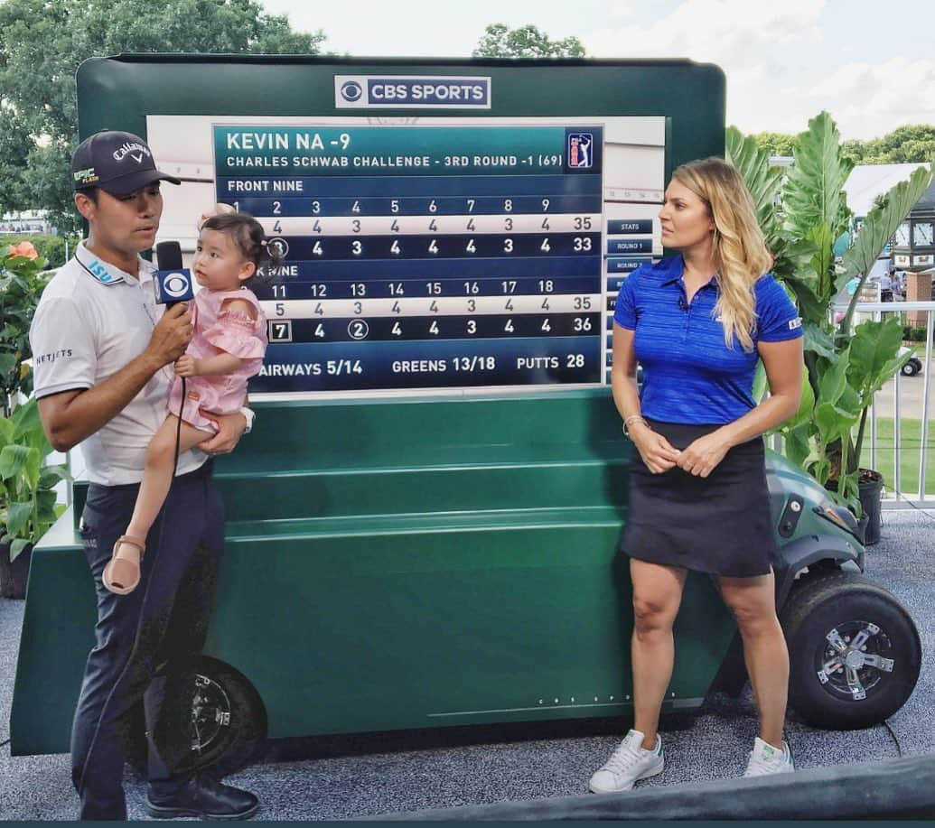 ケビン・ナさんのインスタグラム写真 - (ケビン・ナInstagram)「favorite father and daughter activity, post round interviews with @balionis @sophiana829 @charles_schwab_challenge」5月26日 8時46分 - kevinna915