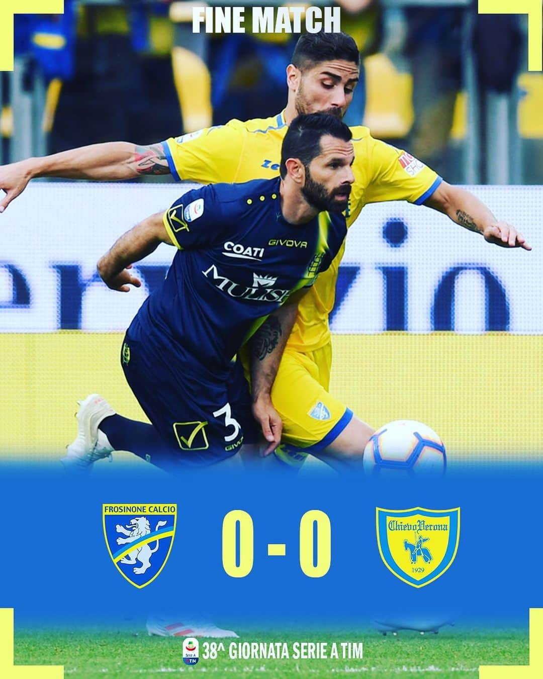 ACキエーヴォ・ヴェローナさんのインスタグラム写真 - (ACキエーヴォ・ヴェローナInstagram)「Finisce qui il campionato dell'@ACChievoVerona! E finisce qui la carriera da calciatore del nostro capitano @sergio_pellissier! Grazie di tutto Sergio! Grazie con tutto il 💛💙! #lagentecomenoinonmollamai #addioalcalcio #calcio #pellissierday #forzachievo」5月26日 3時04分 - acchievoverona