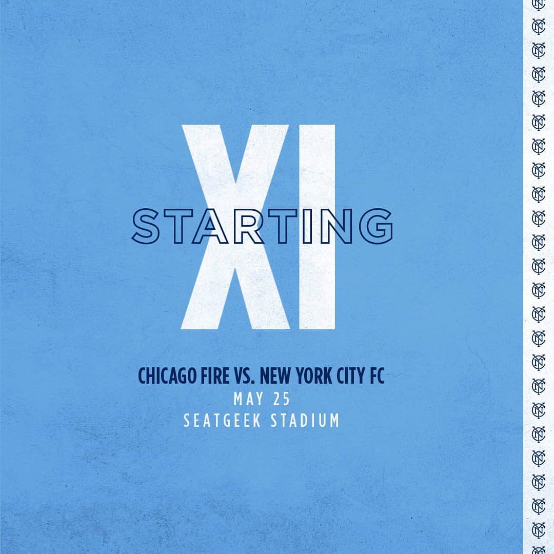 ニューヨーク・シティFCさんのインスタグラム写真 - (ニューヨーク・シティFCInstagram)「📋 | Teamsheet 🆚 @chicagofire #NYCFC」5月26日 3時58分 - nycfc
