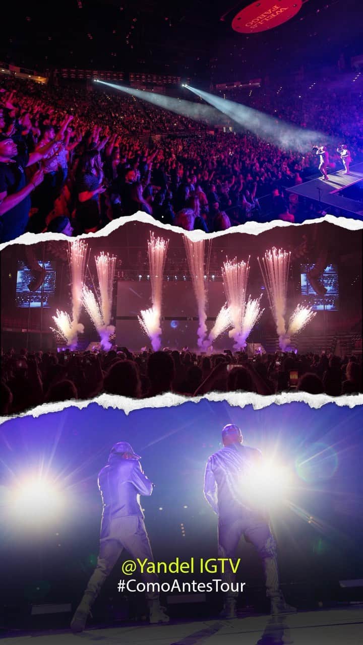 ヤンデルのインスタグラム：「#Wisin #wisinYyandel #Yandel #ComoAntesTour @LiveNation @cmnevents」