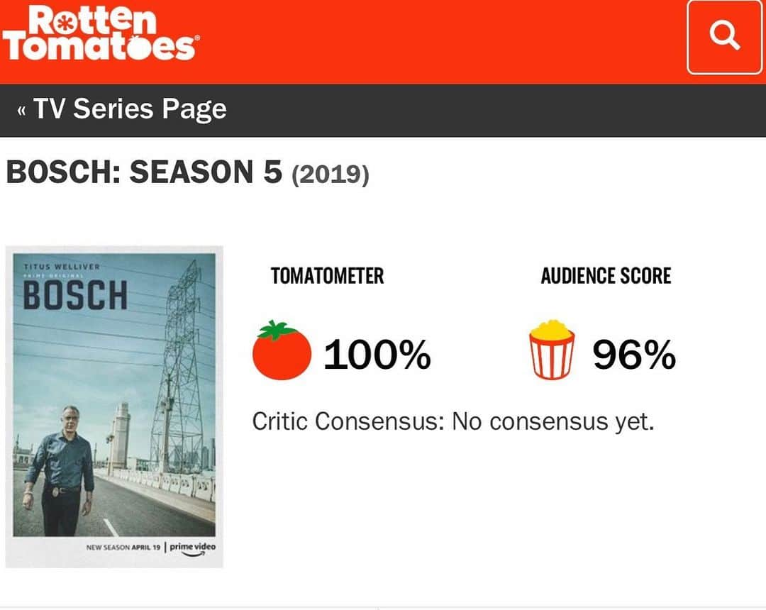 ジェイミー・ヘクターさんのインスタグラム写真 - (ジェイミー・ヘクターInstagram)「If you haven’t locked in to @boschamazon on @amazonprimevideo yet, lock in this weekend. 100% on @rottentomatoes」5月26日 6時38分 - jamiehector