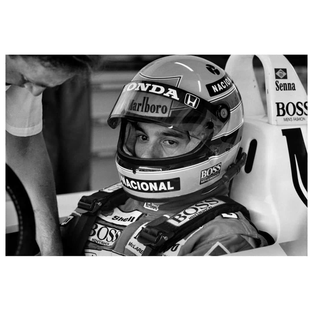 Magnum Photosさんのインスタグラム写真 - (Magnum PhotosInstagram)「A quarter of a century after his death, Ayrton Senna is still among the best-recognised faces in Formula 1. . Today on Magnum: we look back at Magnum photographer @rdepardon’s photographs of Senna, and how they capture the contrasts of serenity and utter commitment that underpinned the Brazilian driver’s iconic status. Link in bio. . PHOTO: Brazilian Formula 1 driver Ayrton Senna, behind the wheel of his Honda, concentrating in the pits at Jerez. Spain. 1988. . © @rdepardon/#MagnumPhotos . #F1 #Monaco #GrandPrix #Senna #RaymondDepardon」5月26日 18時00分 - magnumphotos