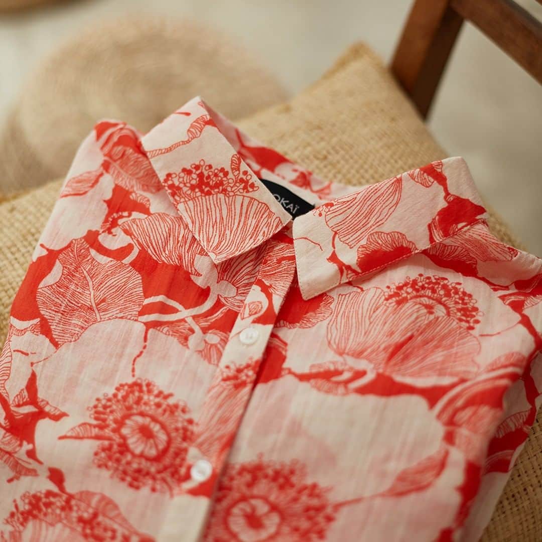 クーカイのインスタグラム：「La chemise India et ses coquelicots printaniers ! . . . #kookaiette #fashion #outfit #lifestyle」