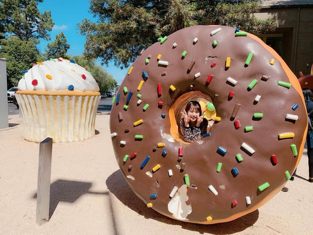 平野綾さんのインスタグラム写真 - (平野綾Instagram)「お菓子の国ではありません笑。﻿ ﻿ 🍩🍭🍦🍬🧁﻿ ﻿ 今回の目的地サンノゼといえば、シリコンバレー！﻿ ﻿ ﻿ 名だたる企業が集まるあのエリアに乗り込んだは良いのです…が……、﻿ ﻿ 可愛さにやられました( ˊ̱˂˃ˋ̱ )💕﻿ ﻿ ﻿ ﻿ #sanjose #ca #usa﻿ #siliconvalley #シリコンバレー﻿ #ayahirano #平野綾」5月26日 18時22分 - a_ya.hirano