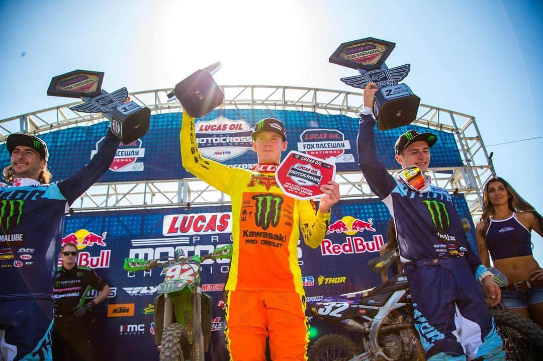 Racer X Onlineさんのインスタグラム写真 - (Racer X OnlineInstagram)「@foxraceway overall 250 Class podium. | Photo: @shepherdphotos」5月26日 12時05分 - racerxonline