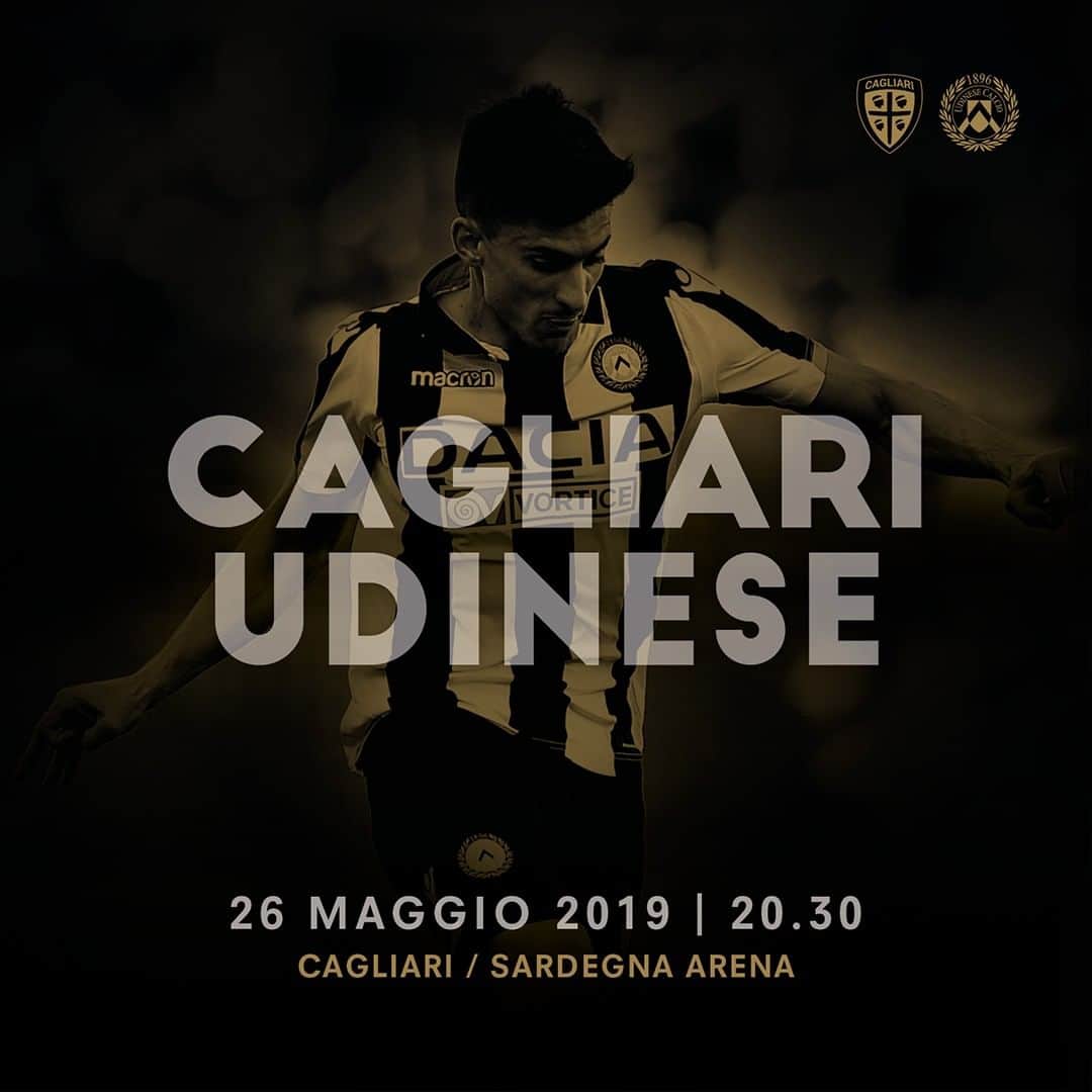 ウディネーゼ・カルチョさんのインスタグラム写真 - (ウディネーゼ・カルチョInstagram)「⚽️ #matchday ⚪️⚫️ 🆚 @cagliaricalcio ⌚️ 20.30 🏟 Sardegna Arena - #Cagliari 💻 Live Match completo su Twitter - @Udinese_1896  #ForzaUdinese #CagliariUdinese #SerieATIM #AleUdin」5月26日 15時26分 - udinesecalcio