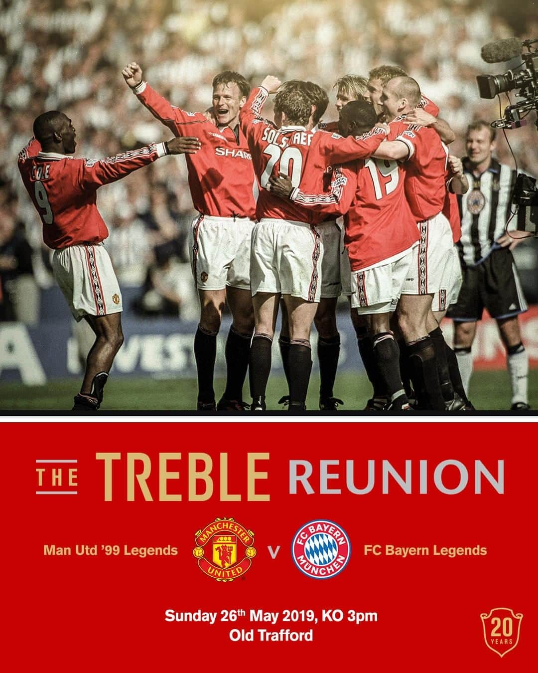 マンチェスター・ユナイテッドさんのインスタグラム写真 - (マンチェスター・ユナイテッドInstagram)「It's #Treble99 Reunion matchday! Who's excited for today's game? 😊」5月26日 16時00分 - manchesterunited