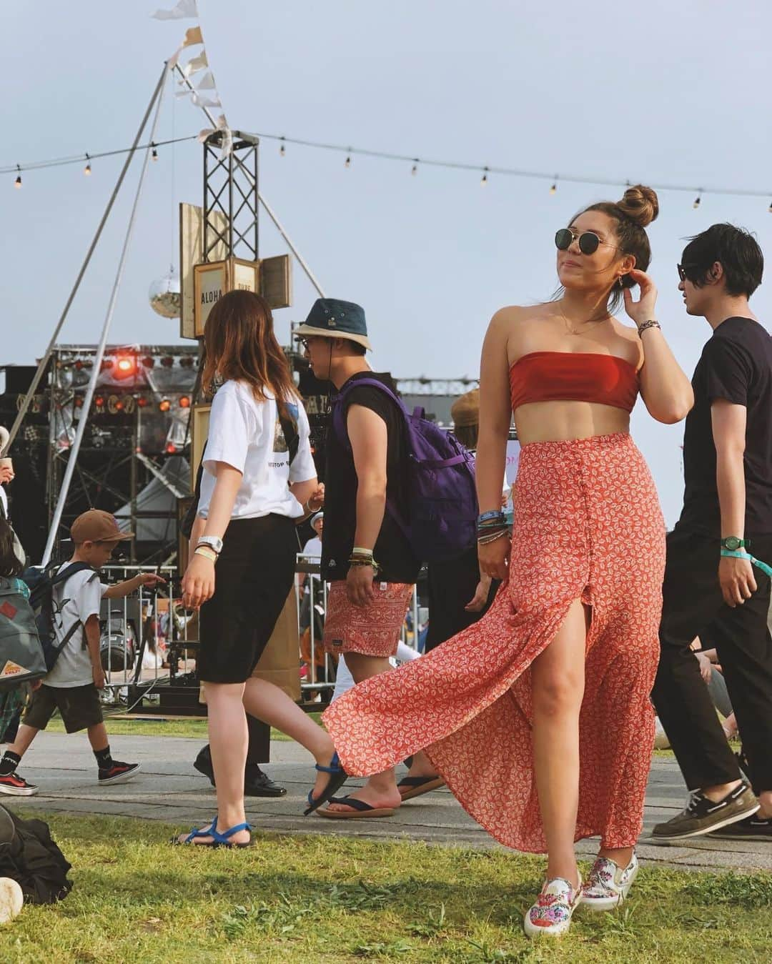 野呂玲花さんのインスタグラム写真 - (野呂玲花Instagram)「🕶 @rayban 👚 @lueur.swim 👗 @freepeople 👟 @vansjapan  #reikasoutfit #ファッション #コーディネート」5月26日 20時00分 - reikanoro