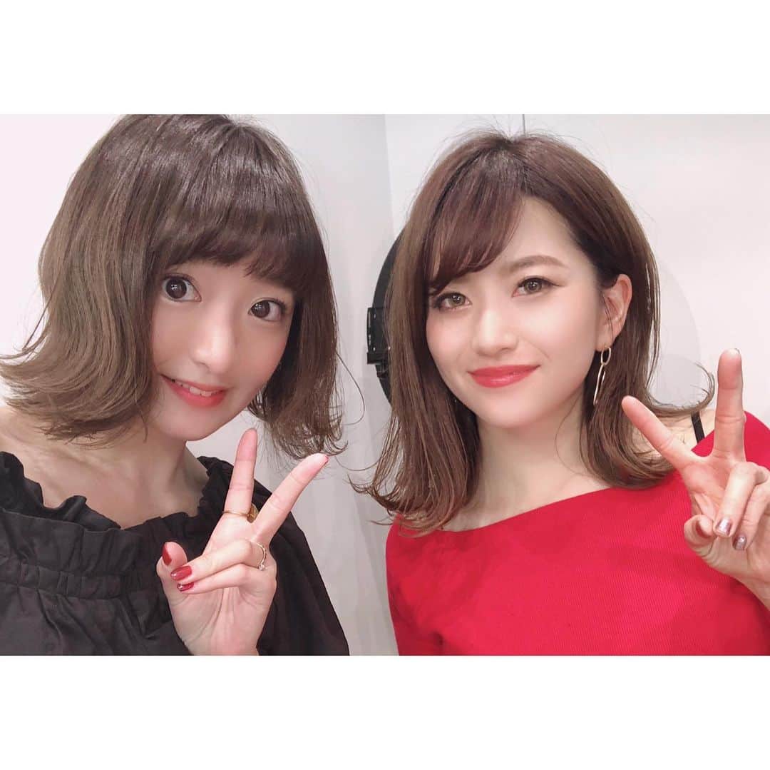 東なつ紀のインスタグラム：「いつも理想通りにしてくれる❤︎ あやさんいつもありがとう😊💕 #freera  #美容院 #渋谷 #外ハネボブ  #アッシュベージュ」