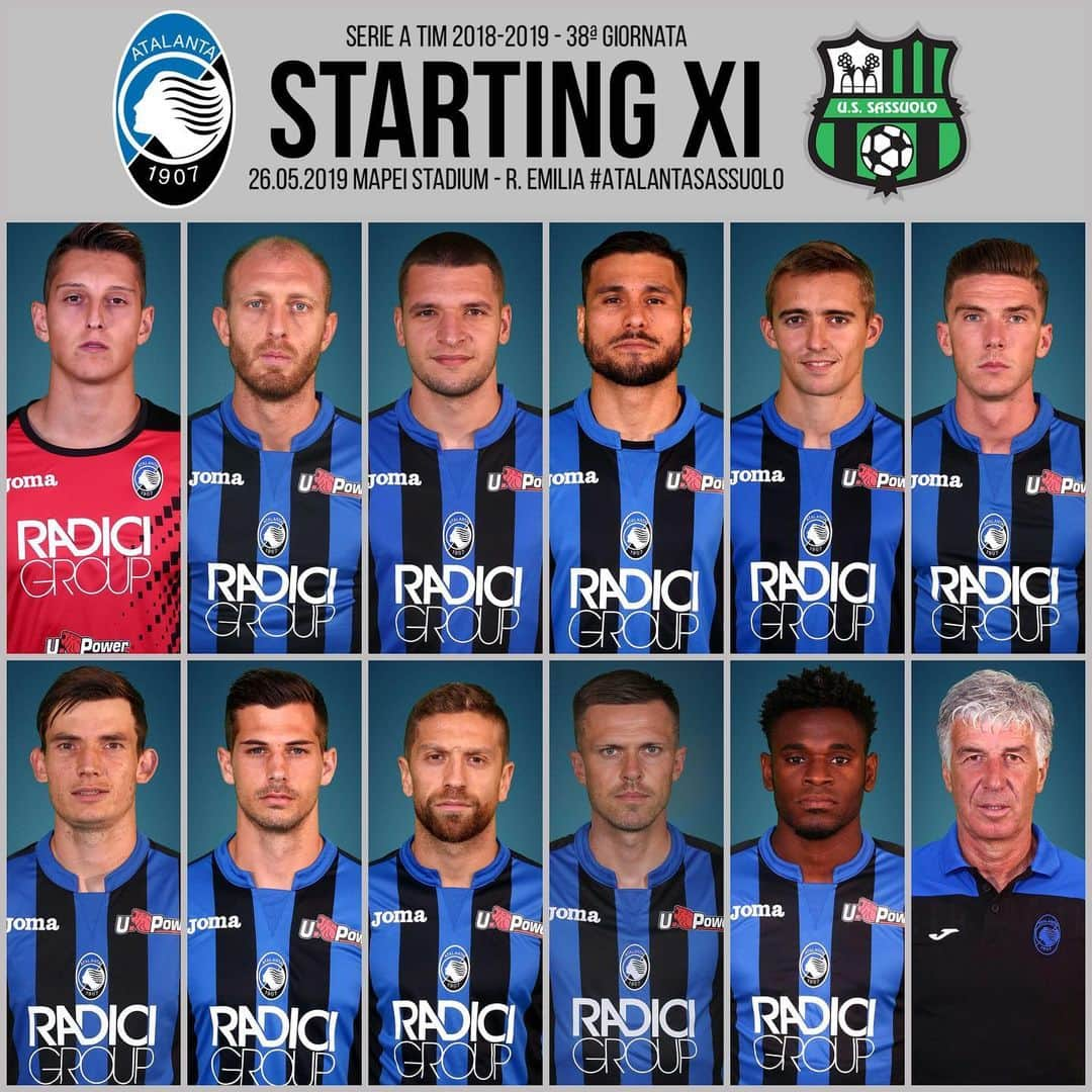 アタランタBCさんのインスタグラム写真 - (アタランタBCInstagram)「#AtalantaSassuolo ecco il nostro XI titolare 💪🏻 #GoAtalantaGo ⚫️🔵」5月27日 2時41分 - atalantabc