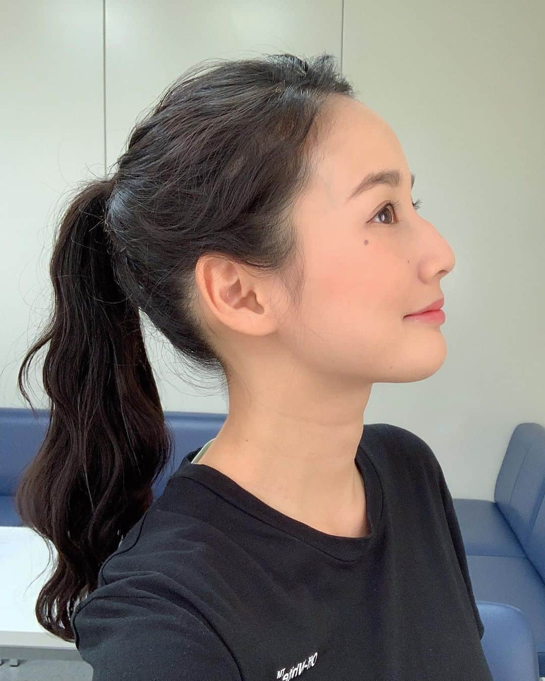 高嶋香帆のインスタグラム：「今日もユルフワポニーテールで、志村でナイト収録です☺️✨ . 毎週火曜日 フジテレビにて 24:55〜25:25放送です🙋‍♀️💓 . 久しぶりの投稿ですが、皆さまお元気でしょうか😎？？」