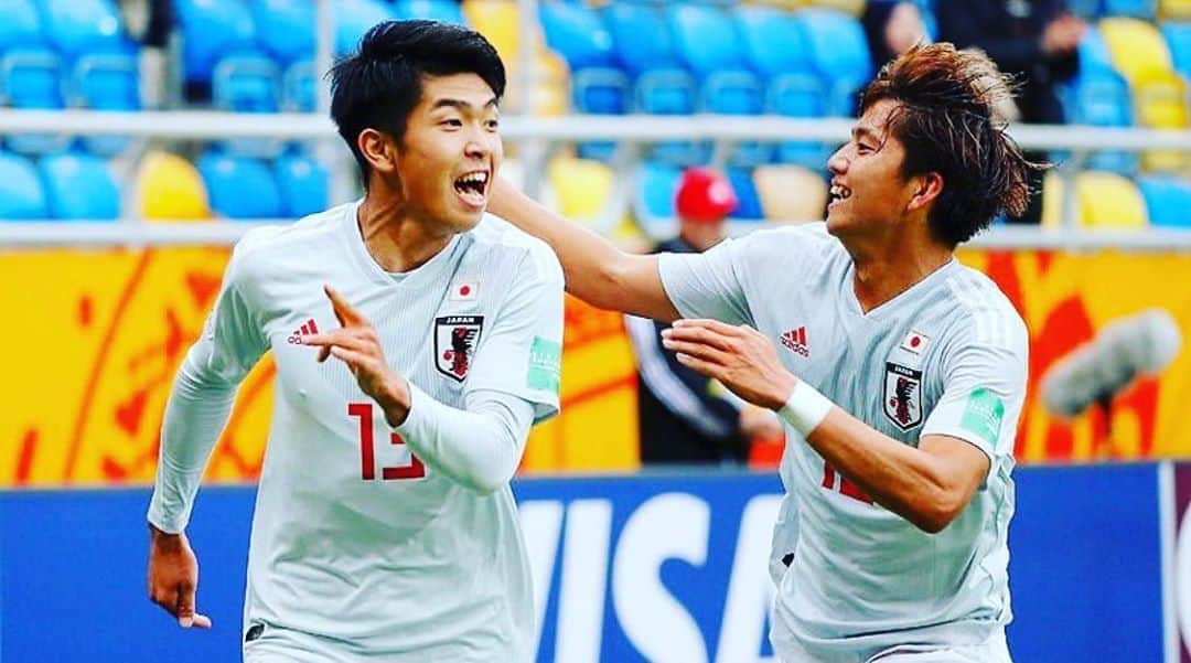 のインスタグラム：「メキシコ代表に3-0で勝ちました！ 現地に来てくれてるサポーターの方だったり日本からの応援メッセージにはすごくパワーもらえてます💪 次のイタリア戦もみんなで１つになって戦います🇯🇵 #u20#ワールドカップ」