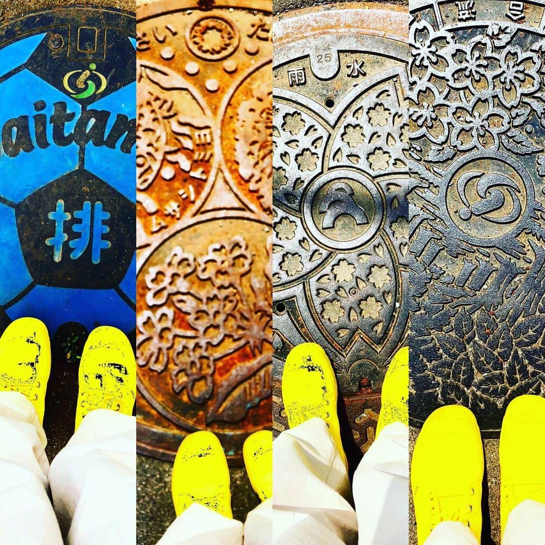 藤田朋子さんのインスタグラム写真 - (藤田朋子Instagram)「#朝のさんぽ道 #マンホール #明日も歩きます #テレビ東京 #藤田朋子 #tomokofujita #yellow #shose」5月27日 10時00分 - chiendormant