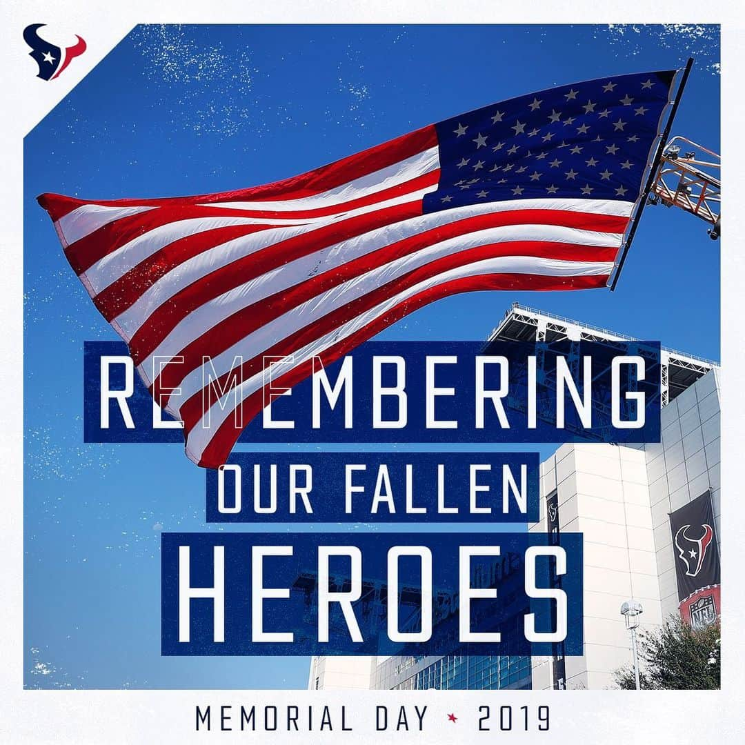 ヒューストン・テキサンズさんのインスタグラム写真 - (ヒューストン・テキサンズInstagram)「Today, and every day, we remember those who made the ultimate sacrifice. #MemorialDay🇺🇸」5月27日 22時58分 - houstontexans