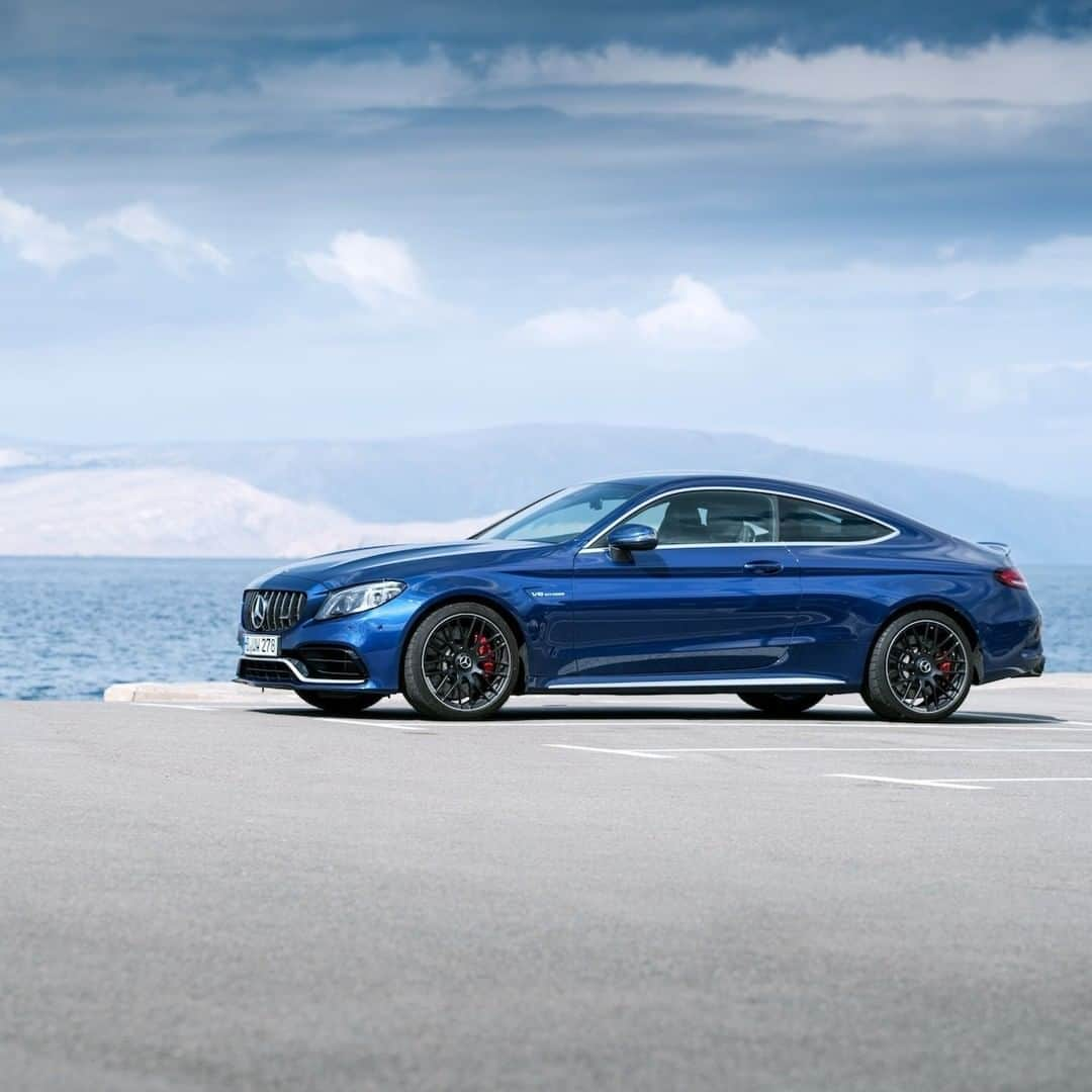 Mercedes AMGさんのインスタグラム写真 - (Mercedes AMGInstagram)「[Fuel consumption combined: 10.1 l/100km | CO2 emissions combined: 230 g/km]  The Adriatic Sea and the Mercedes-AMG C 63 S Coupé make quite a duo! 🌊  Photo: @lumafoto for #MBsocialcar  #MercedesAMG #DrivingPerformance #CClass #C63」5月27日 18時00分 - mercedesamg