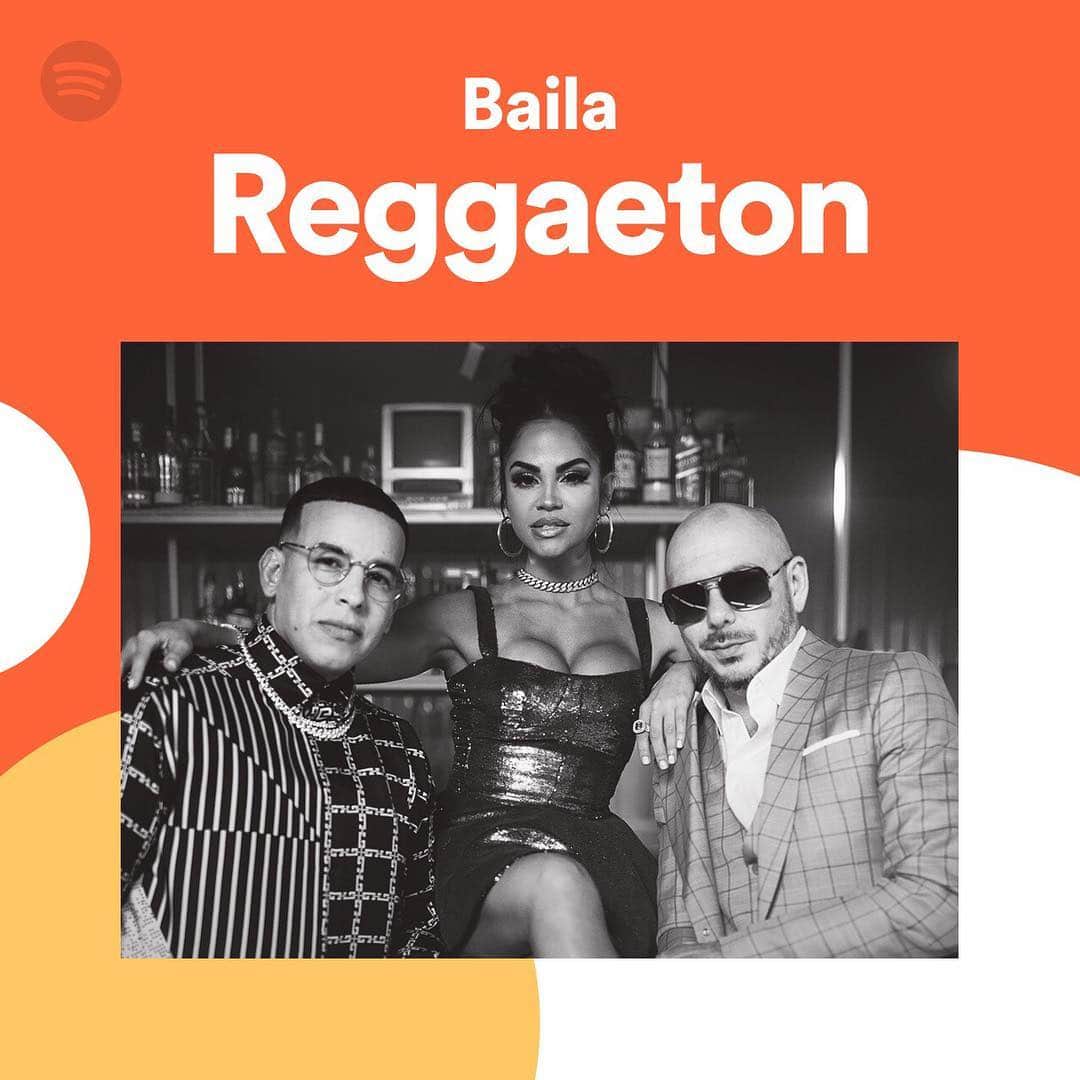 ピットブルのインスタグラム：「Check out "No Lo Trates" on the @spotify Baila Reggaeton playlist!」