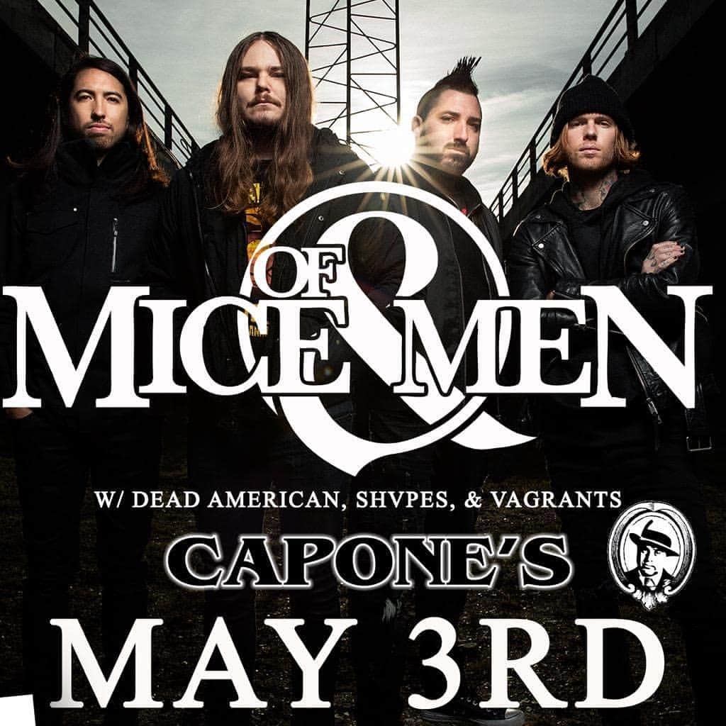 Of Mice & Menさんのインスタグラム写真 - (Of Mice & MenInstagram)「Capone's tonight! Who's ready to hear #MushroomCloud live tonight?」5月4日 5時27分 - omandm
