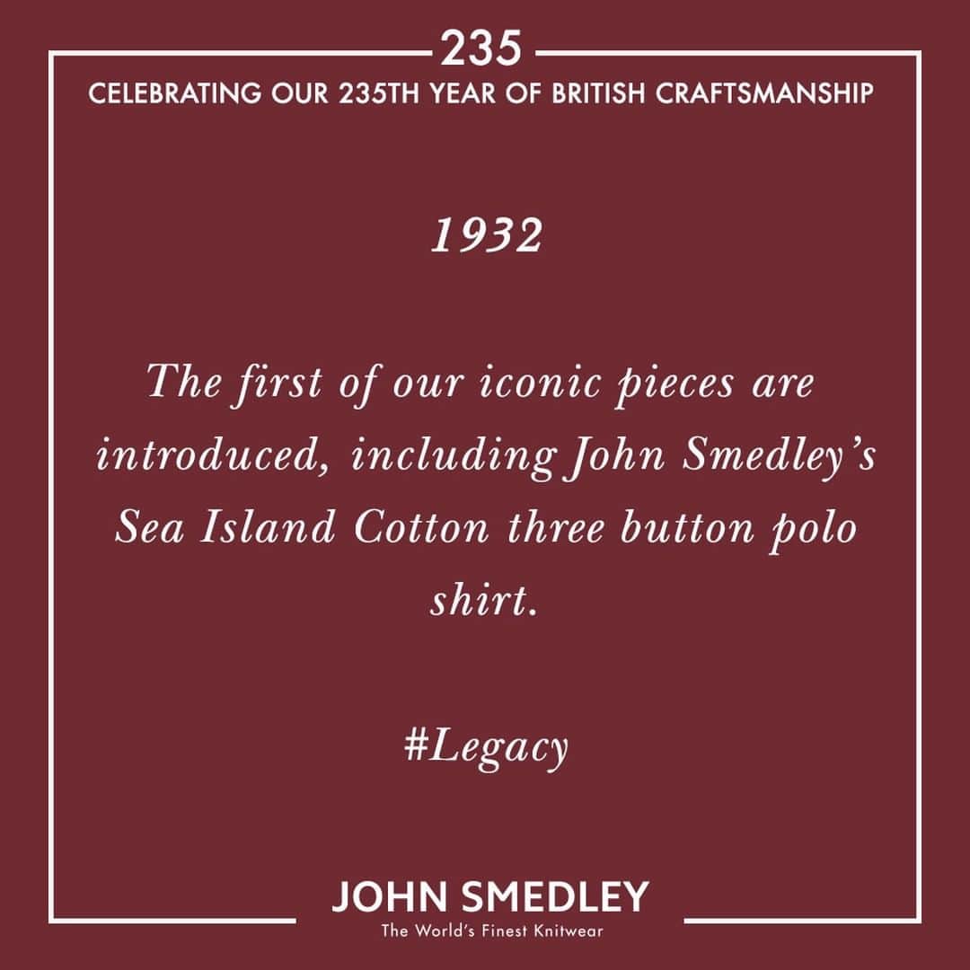 ジョンスメドレーさんのインスタグラム写真 - (ジョンスメドレーInstagram)「235 | Celebrating our legacy of British Craftsmanship. Find out more at www.johnsmedley.com/discover/legacy #1932 #235 #Legacy #BritishCraftsmanship #MadeinEngland」5月3日 23時30分 - johnsmedleyknitwear
